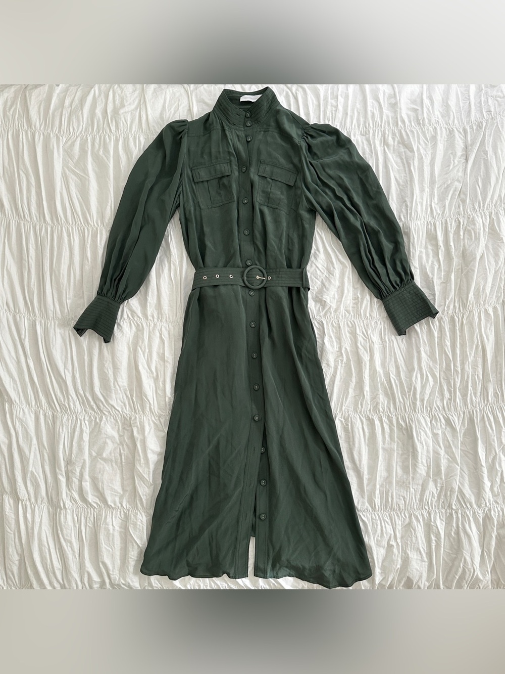 Espionage Silk Utility Maxi Dress